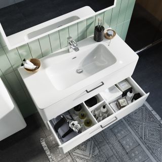 Тумба с раковиной IDDIS Brick подвесная 100см белый BRI10W1i95K